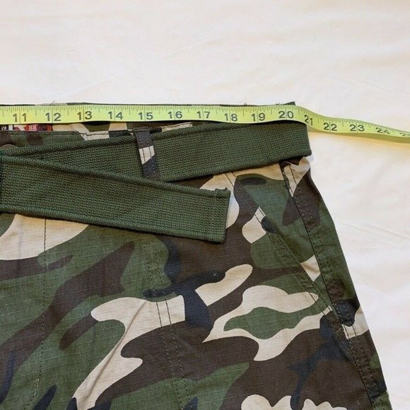 LR Scoop Camo Cargo Shorts Mens 42 Belted Ripstop Camouflage Outdoor Hiking NWT - Picture 9 of 12